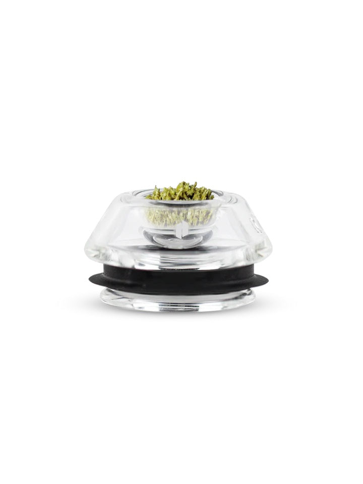 Puffco Proxy Flower Bowl filled with dry herb, designed for seamless integration with Puffco Proxy Glass for smooth vaporization.