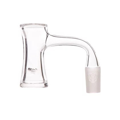 Bear Quartz Hourglass Banger 10mm Male 90deg — hourglass-shaped quartz banger for dab rigs, hero shot