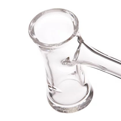 Bear Quartz Hourglass Banger 14mm Male 90deg — alternate angle showing bucket walls