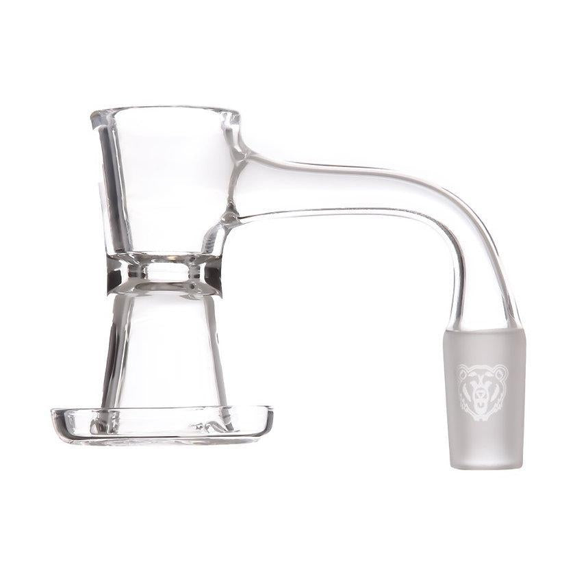 Bear Quartz Hourglass Slurper — hourglass quartz slurper banger, 10mm male 90deg variant