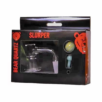 Bear Quartz Terp Slurper 10mm Male 90deg — Bear Quartz terp slurper full set layout