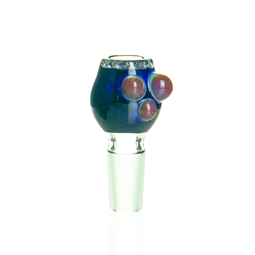 Ben Wilson 14mm disc screen bowl — galaxy and caramel handmade glass slide for water pipes