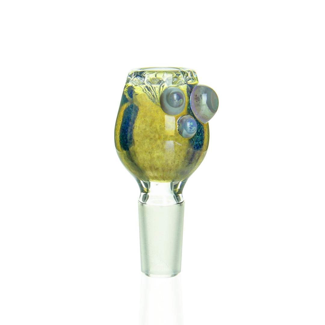 Ben Wilson 14mm disc screen slide — Alaskan Thunder and Loki Lipstick handmade glass bowl for water pipes