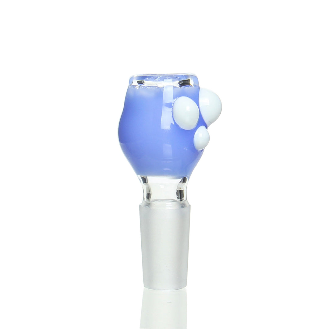 Ben Wilson 14mm Disc Screen Slide Blue Cheese — heady worked bowl slide with built-in disc screen for bongs and water pipes