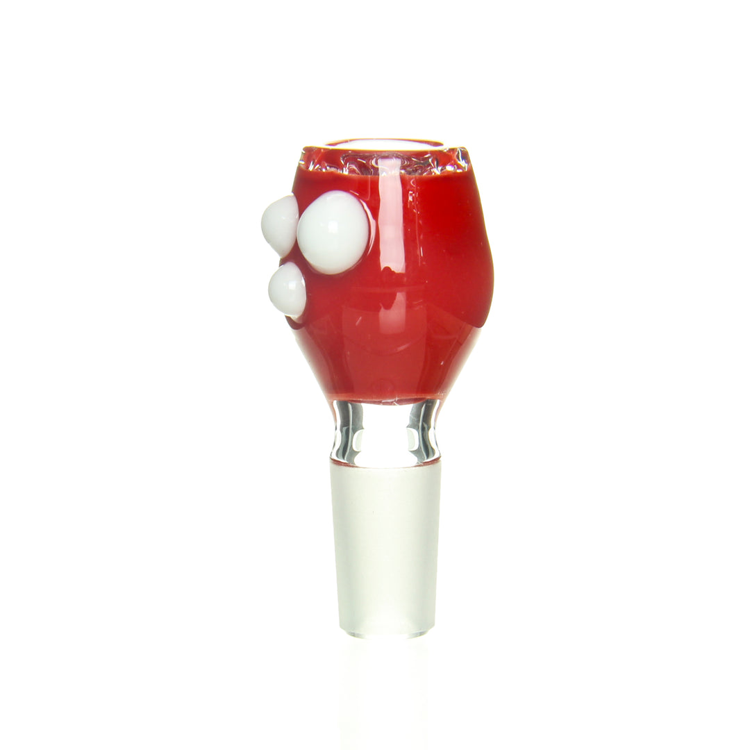 Ben Wilson 14mm Disc Screen Slide Cherry Red Star White — 14mm disc screen slide with cherry red and star white accents