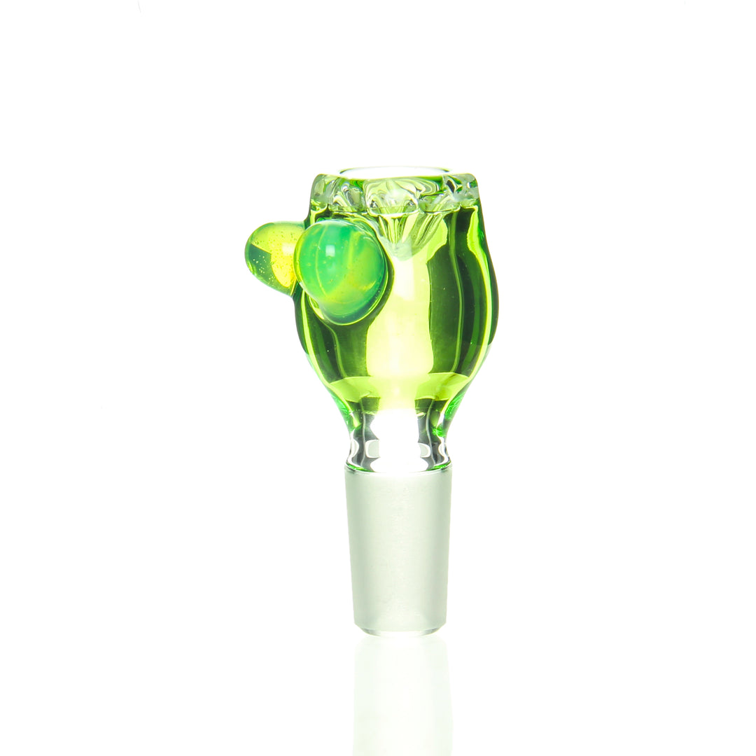 Ben Wilson 14mm Disc Screen Slide Lime Green Slyme — 14mm disc screen slide with lime green and slyme accents