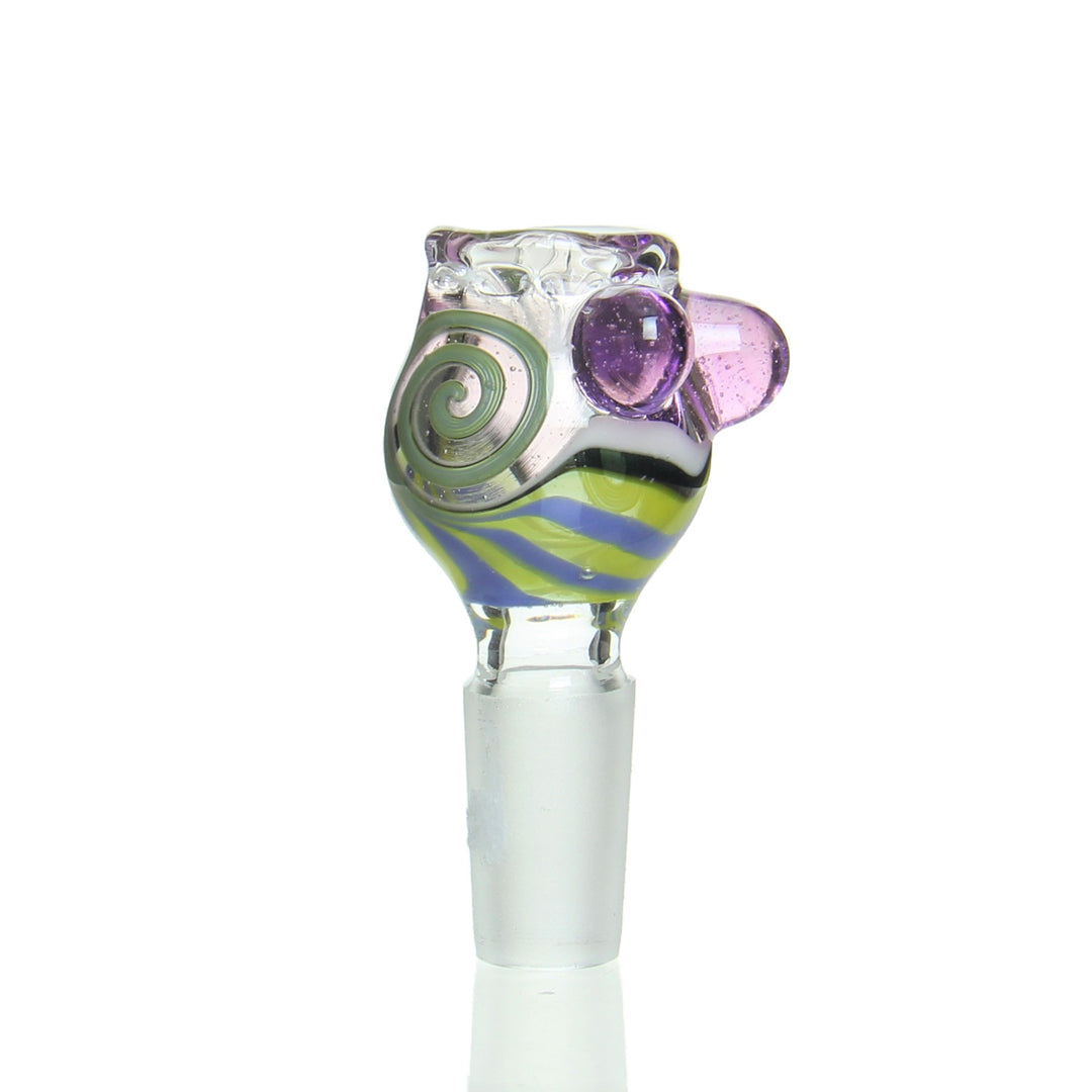 Ben Wilson 14mm Disc Screen Slide Potion — heady worked bowl slide with built-in disc screen for bongs and water pipes
