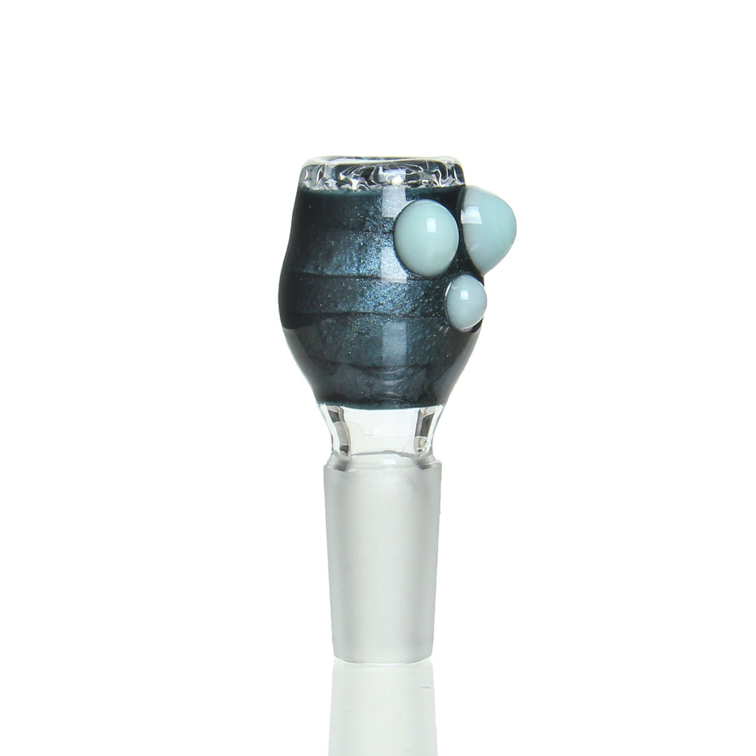 Ben Wilson 14mm Disc Screen Slide Unobtanium — heady worked bowl slide with built-in disc screen for bongs and water pipes