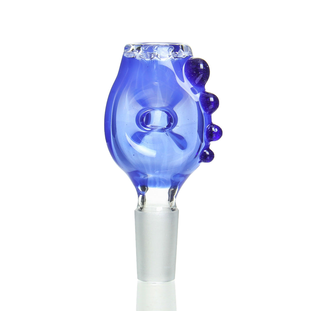 Ben Wilson 14mm Triple Donut Disc Screen Slide Blue Blizzard — triple donut worked bowl slide with built-in disc screen