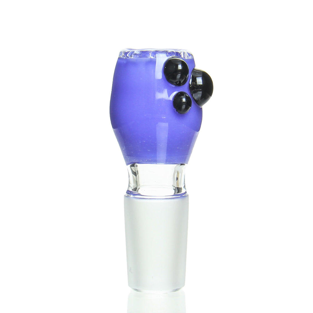 Ben Wilson 18mm Disc Screen Slide Wisteria — heady worked bowl slide with built-in disc screen for bongs and water pipes