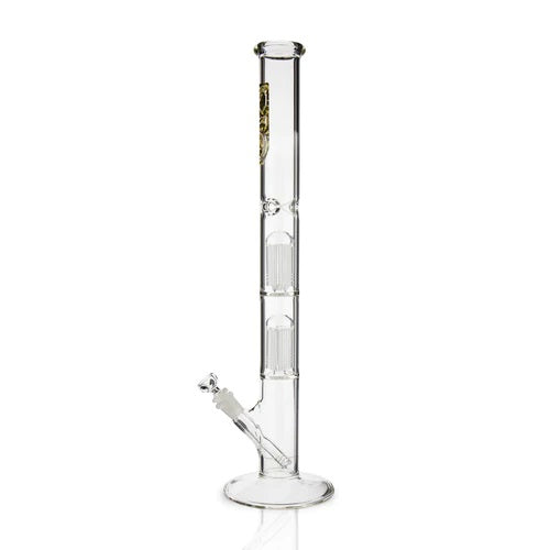 Biohazard 22in Straight Double 10 Arm Tree Perc Camo — straight tube bong with double 10 arm tree percs, hero shot