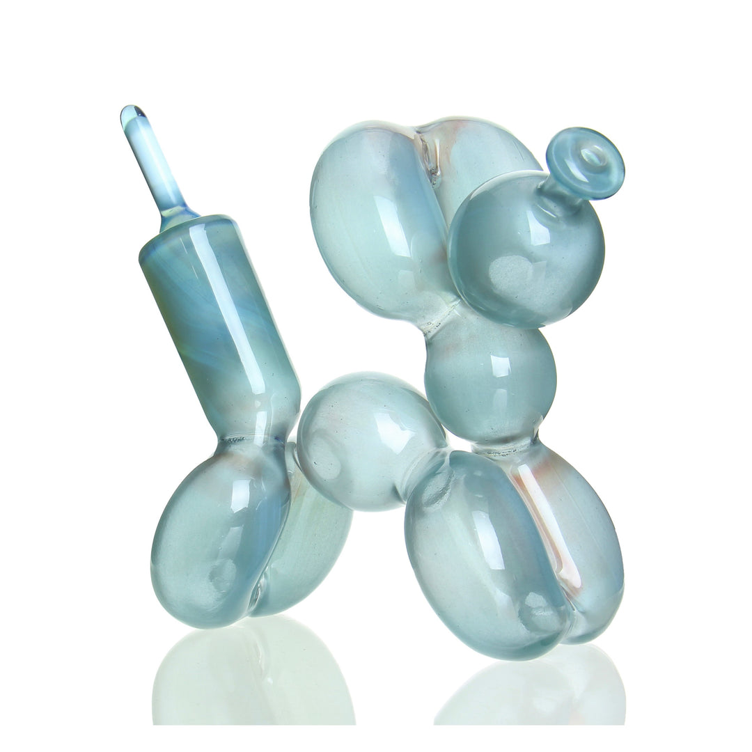 Blitzkriega Full Size Balloon Dog Baby Blue — handblown full-size balloon-dog sculpted dab rig in baby blue