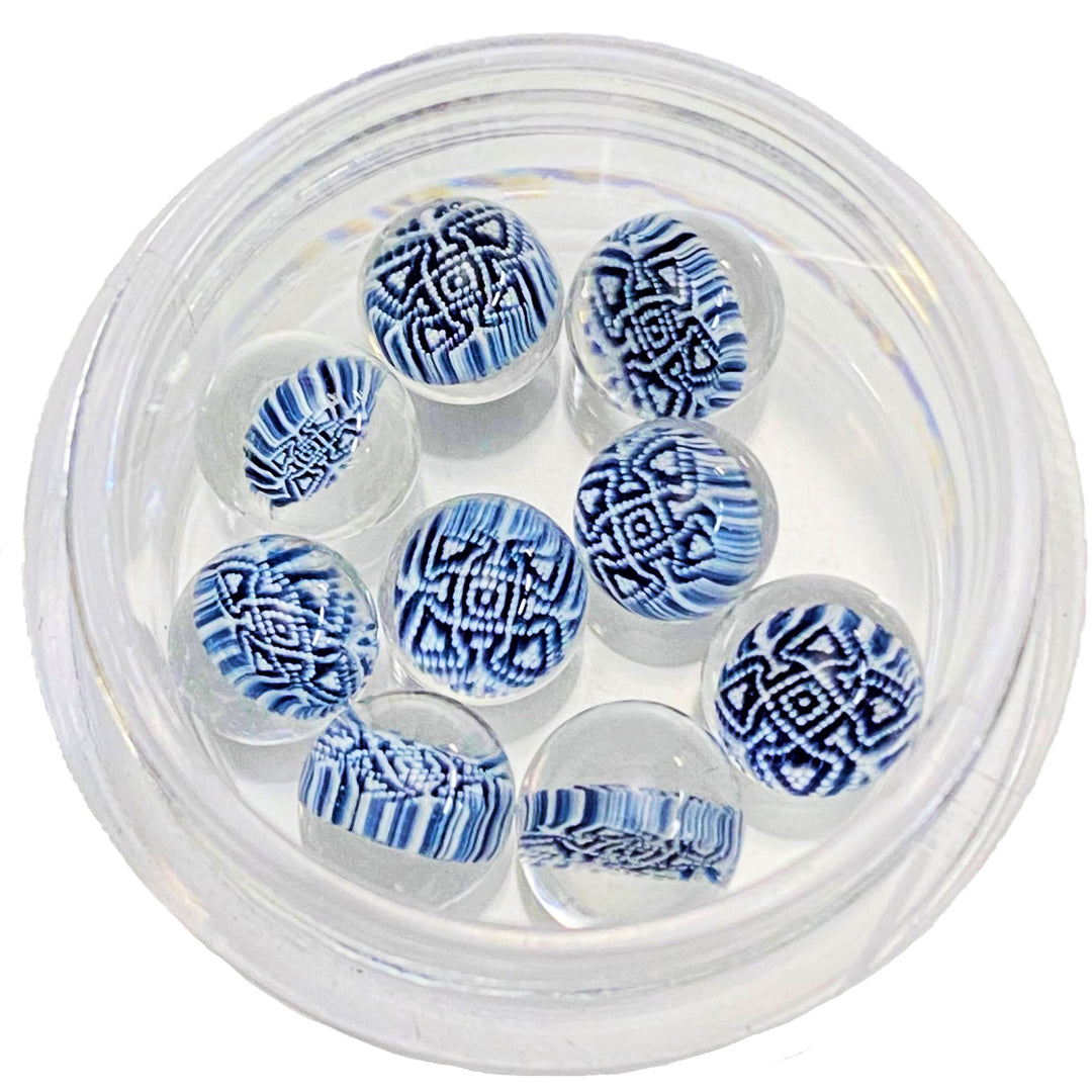 Steve H Glass - Milli Terp Pearl - Blue Square Burst