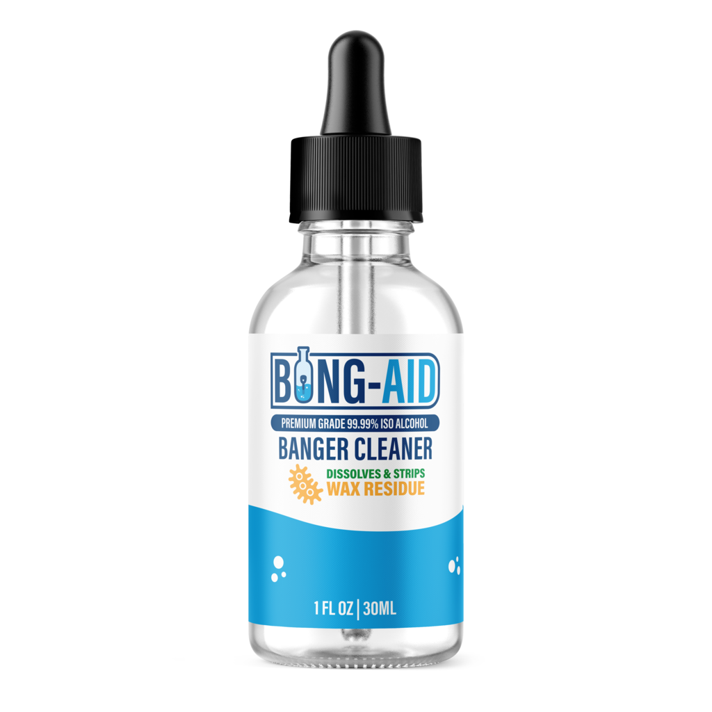 Bong Aid Banger Cleaner 1oz — concentrated quartz banger cleaning solution removes carbon and residue, 1oz bottle