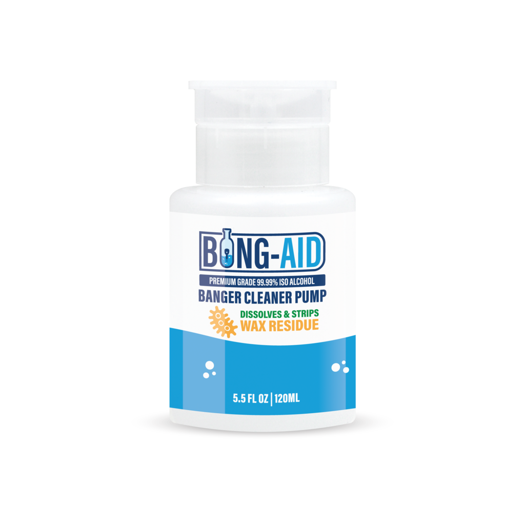 Bong Aid Banger Cleaner Pump 5.5oz — 5.5oz pump-dispenser banger cleaning solution for quartz bangers