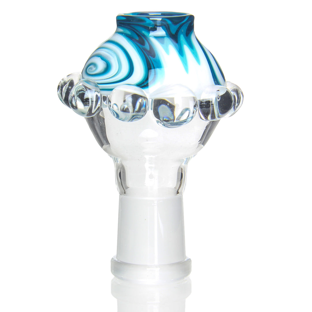 Boro Syndicate 18mm Dome Ice — handblown 18mm dome carb cap in Ice colorway