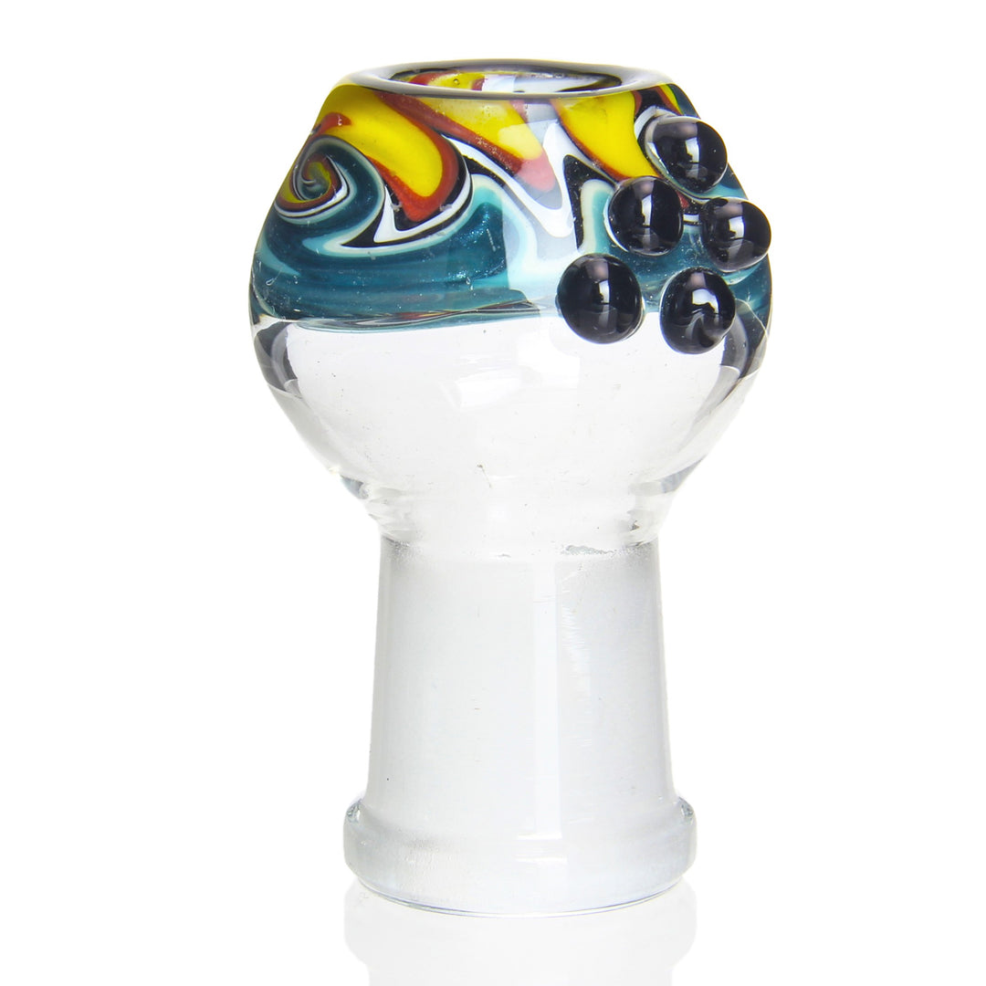 Boro Syndicate 18mm Dome Rasta — handblown 18mm dome carb cap in Rasta colorway