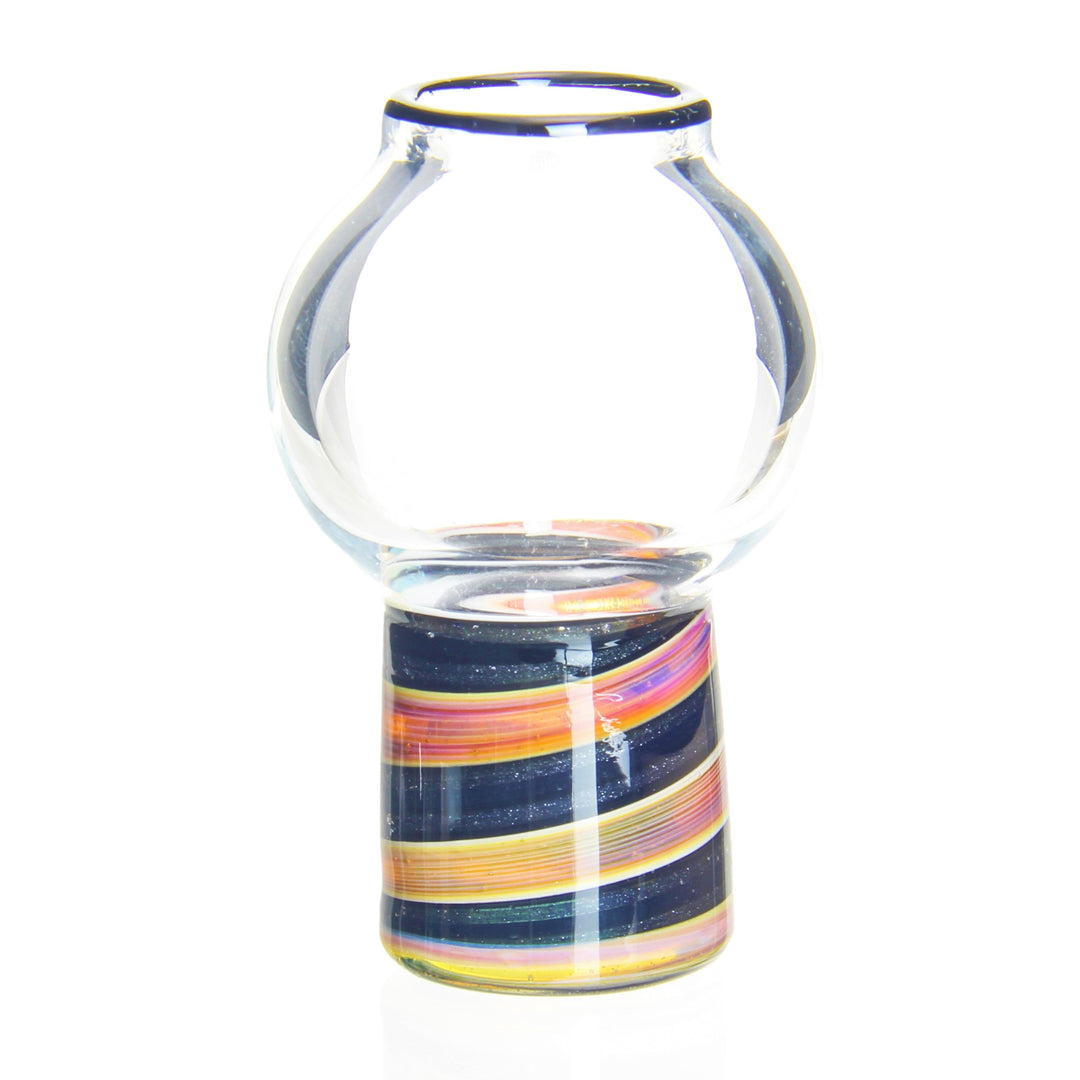 Boro Syndicate 18mm Dome Steel Wool — handblown 18mm dome carb cap in Steel Wool colorway