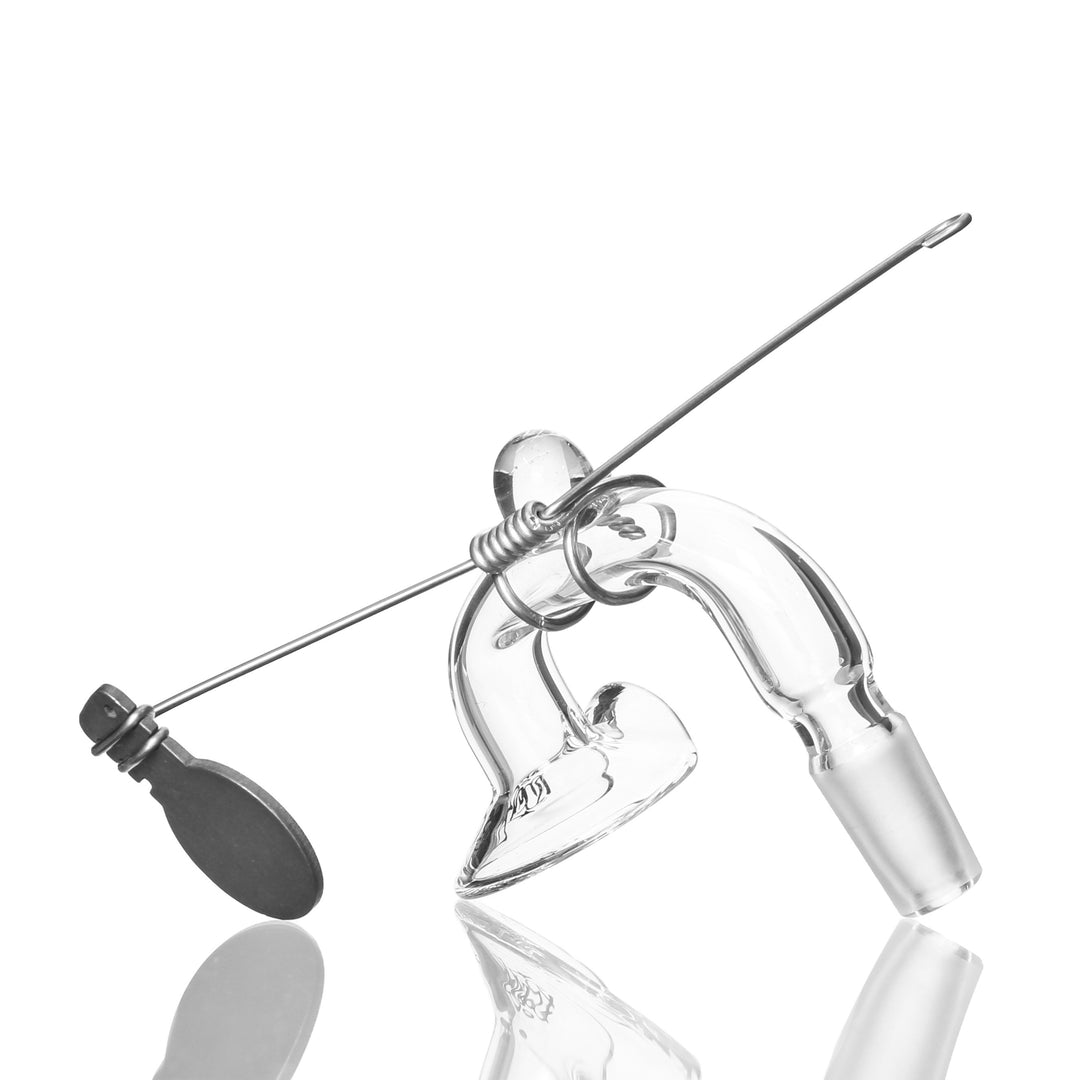 Boro Syndicate Vapor Curve 14mm Male 90deg — alternate angle of the vapor curve