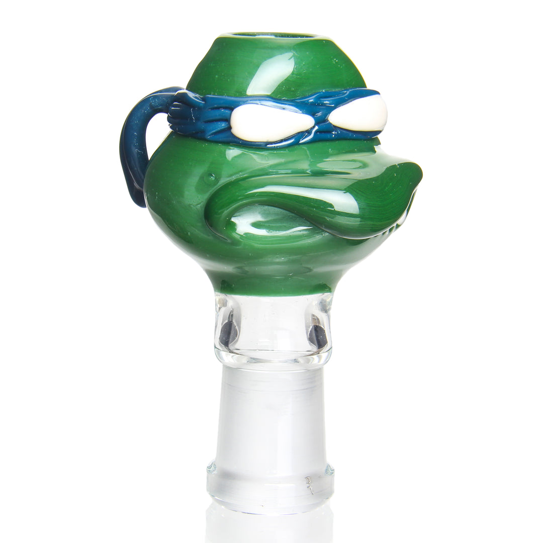 BTGB 14mm Leonardo Dome — heady glass slide dome with TMNT Leonardo character sculpting