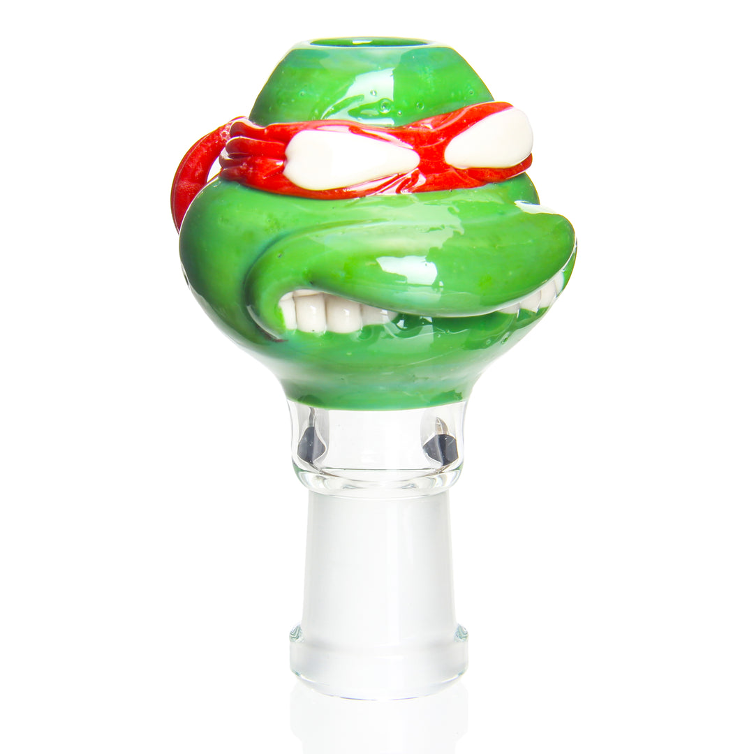 BTGB 14mm Raphael Dome — heady glass slide dome with TMNT Raphael character sculpting
