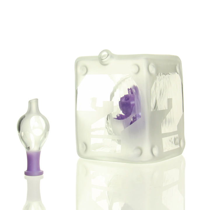 BTGB Mystery Box Purple Satin — Mystery Box-style sculpted dab rig in Purple Satin
