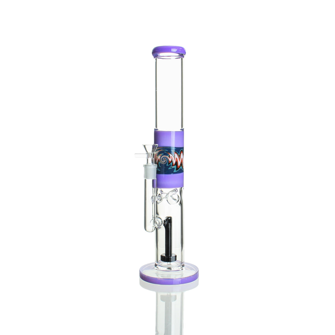 15" Straight Stemless Tube Worked Section - Milky Purple