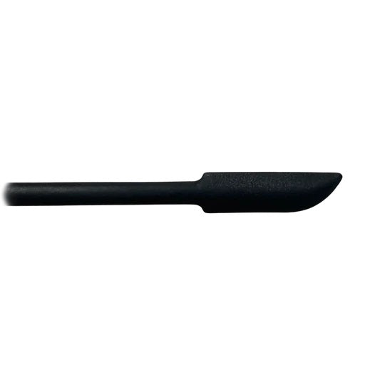 Black 710 Spatula - Silicone Dabber with angled tip, ideal for scraping concentrates from tight jar corners without waste.