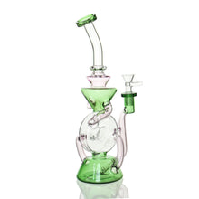 Load image into Gallery viewer, 11&quot; Dual Uptake Donut Recycler - Green &amp; Pink