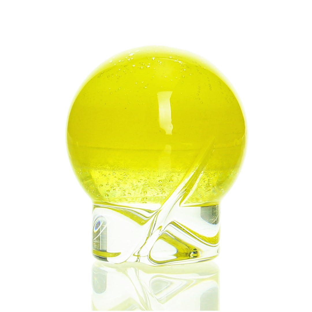 One Trick Pony Glass - Marble Spinner Carb Cap - Northstar Yellow