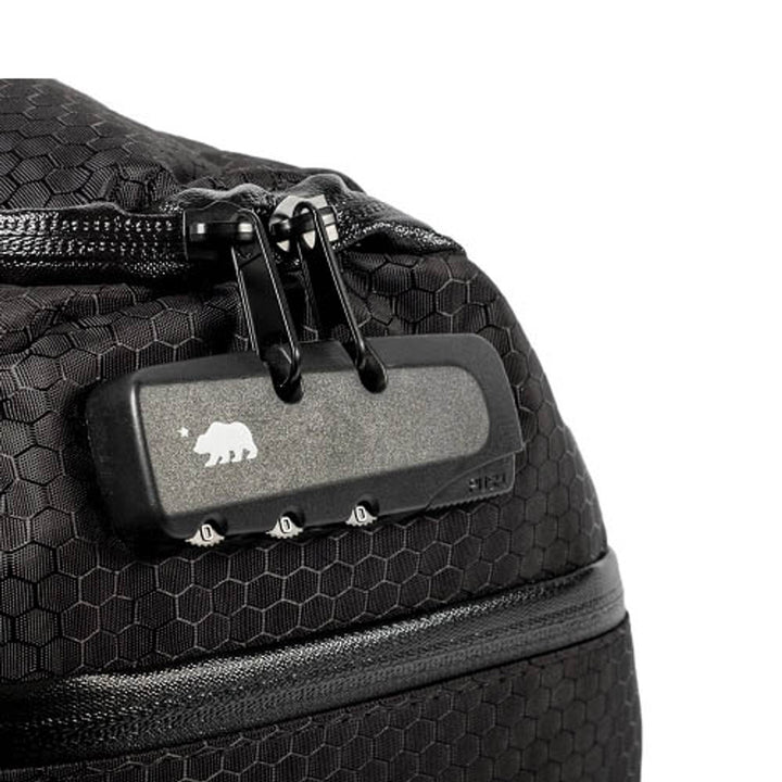 Cali Crusher 16in Duffle Bag Black And White — padded carry duffle bag, hero shot