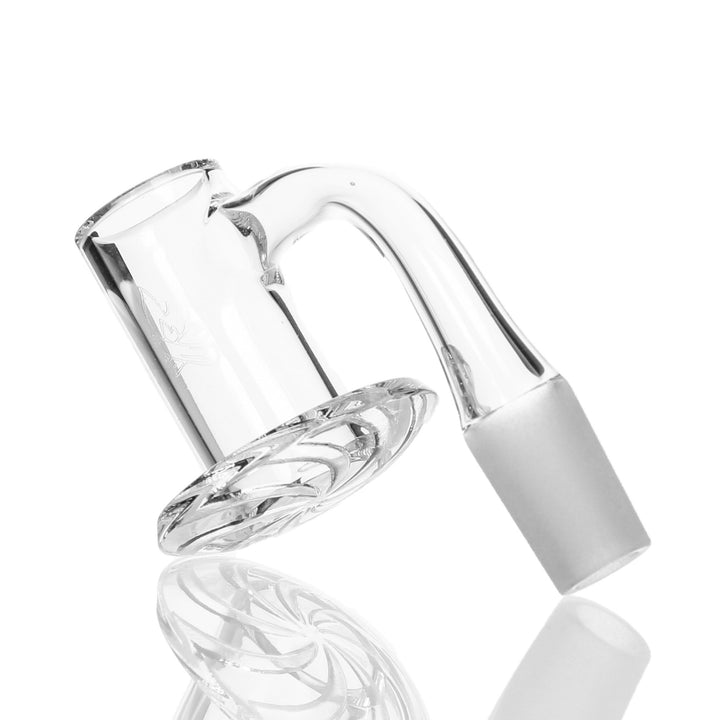 Campfire Quartz Blender Banger 14mm Male 90deg — 14mm blender banger from alternate angle