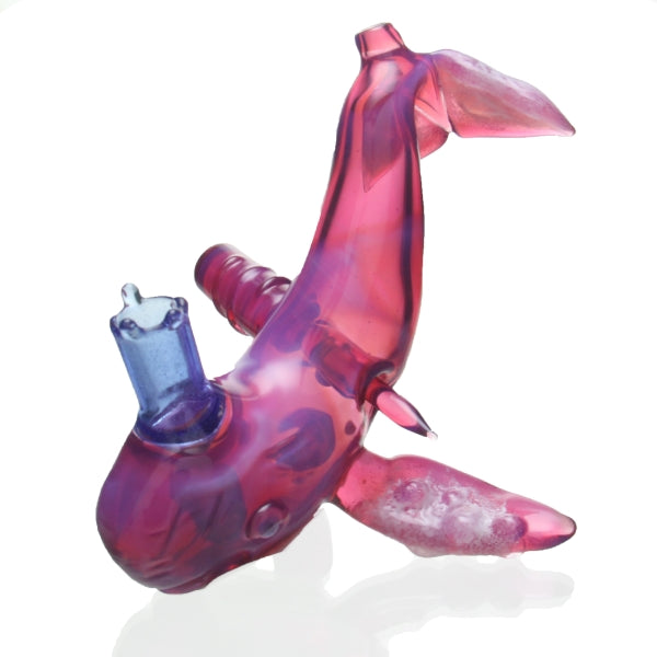 Chadd Lacy Glass Micro Moby Dick sculptural mini whale dab rig with 10mm female joint
