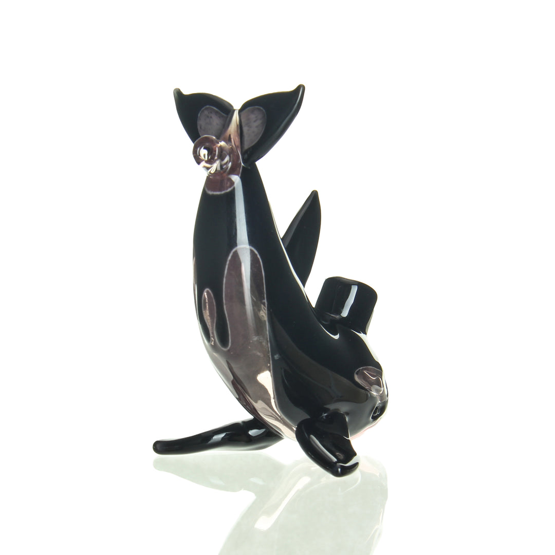 Chadd Lacy Micro Orca Serum — serum orca-themed dab rig shown from alternate angle