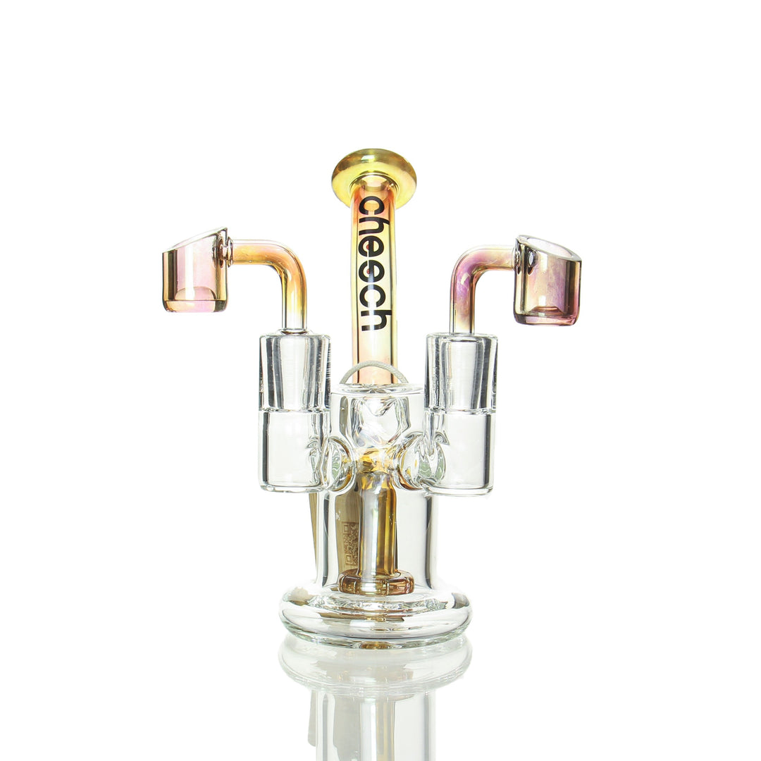 Cheech Glass 6in Double Banger Hanger Fume — alternate angle of the rig