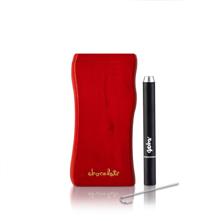 Chocolate x RYOT Red Maple Dugout — open view showing one hitter