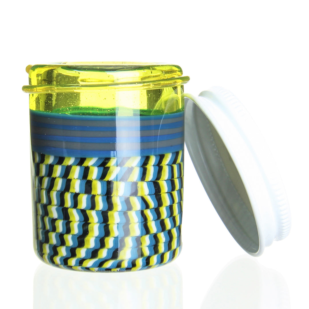 Conversion Glass Glass Jar Citron — handblown glass concentrate jar in Citron colorway