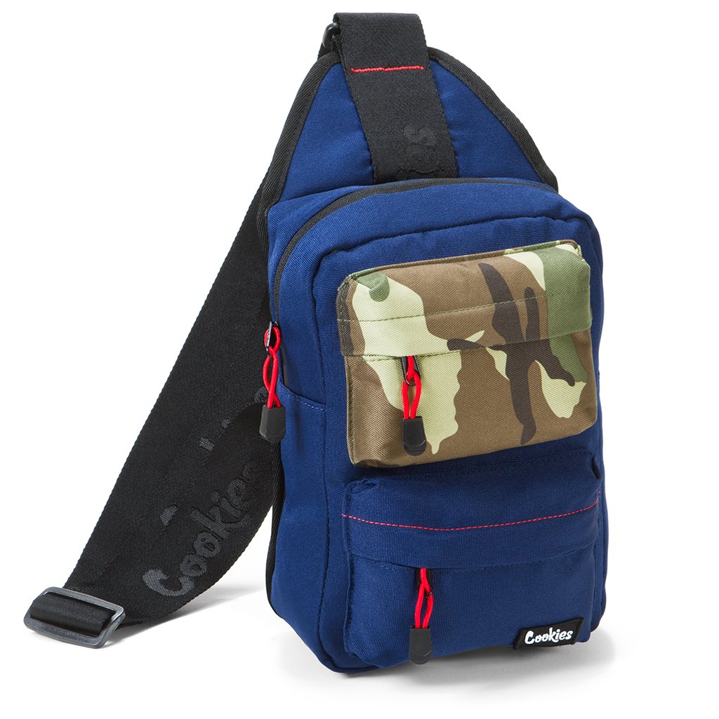 Cookies SF Rack Pack Over The Shoulder Bag Navy — Cookies SF Rack Pack over-the-shoulder smell-proof bag in navy