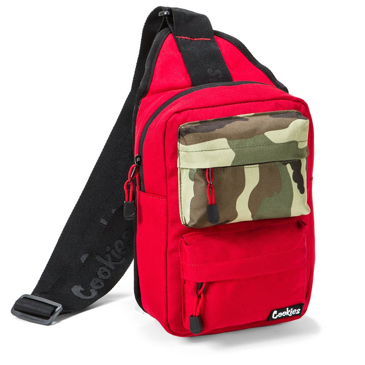 Cookies SF Rack Pack Over The Shoulder Bag Red — Cookies SF Rack Pack over-the-shoulder smell-proof bag in red