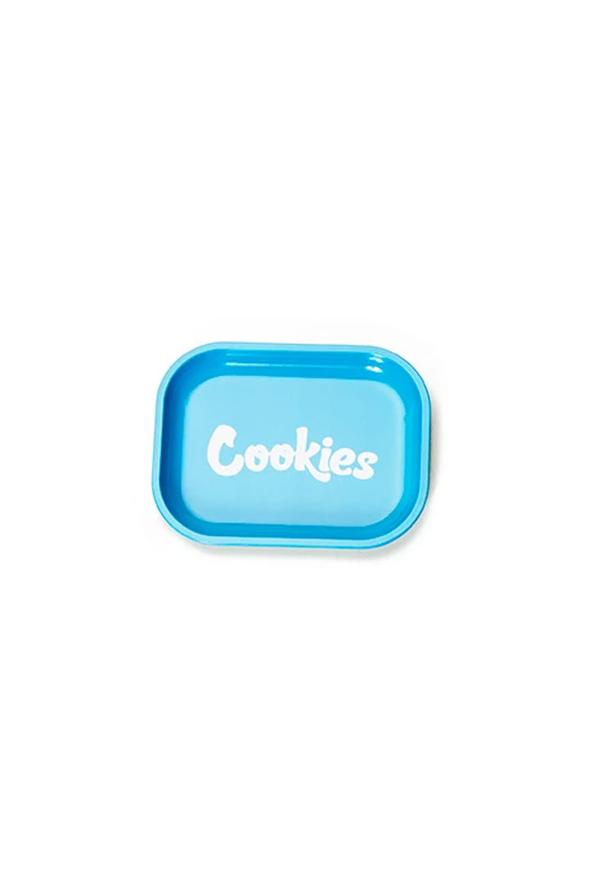 Cookies SF Small Metal Rolling Tray Blue — small metal rolling tray with Cookies SF branding in blue