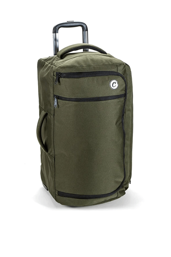 Cookies SF Trek Roller Smell Proof Travel Bag — Olive colorway rolling travel bag, hero shot