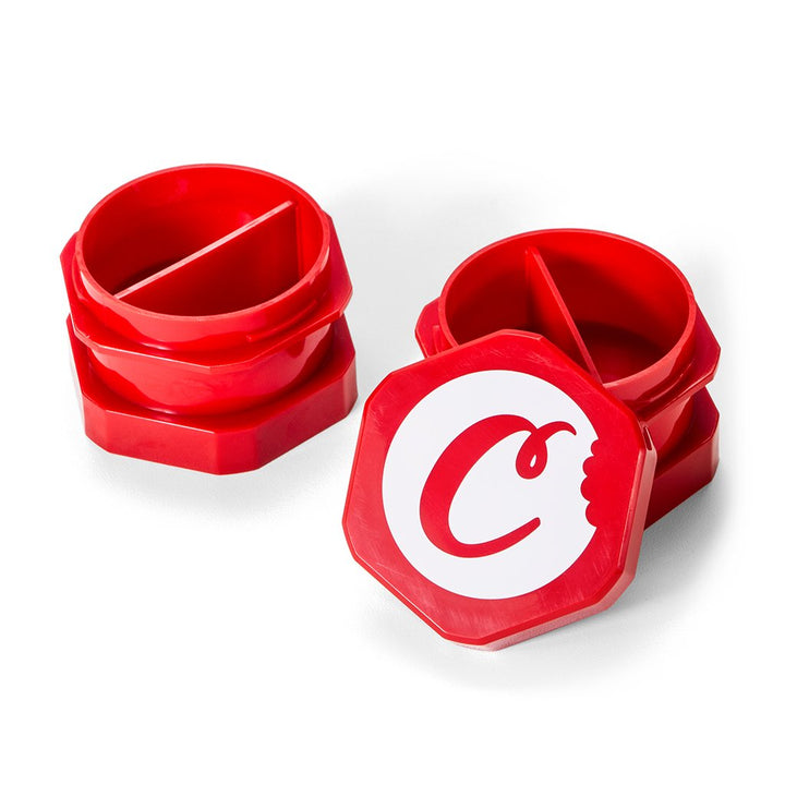 Cookies SF V2 Large Stackable Jars Red — red V2 large stackable jars from alternate angle