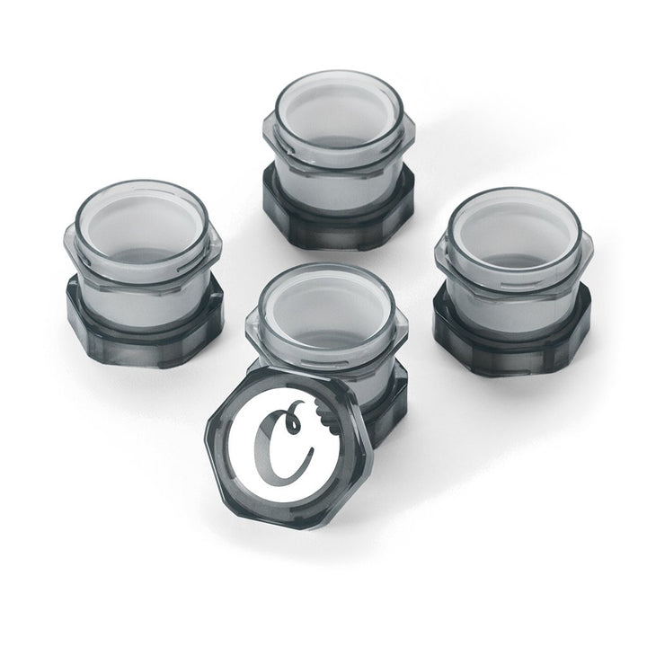 Cookies SF V2 Mini Stackable Jars Smoke — smoke V2 mini stackable jars from alternate angle