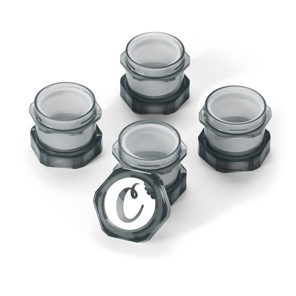 Cookies SF V2 Mini Stackable Jars Smoke — smoke V2 mini stackable jars from alternate angle