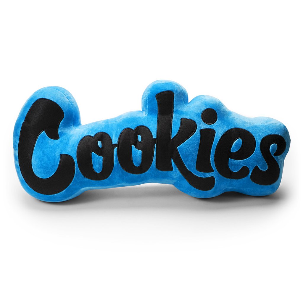 Cookies SF Velour Pillow Blue — Cookies SF branded velour decorative pillow in blue