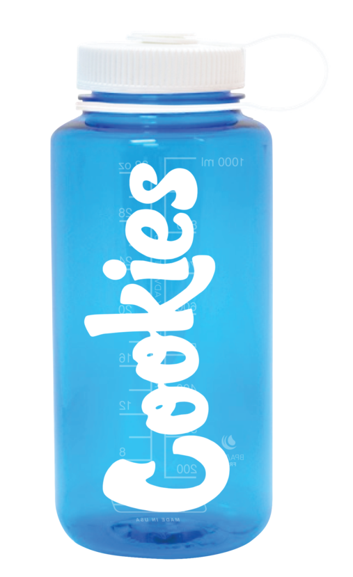 Cookies SF x Nalgene 32oz Wide Bottle Blue — Cookies SF collab 32oz Nalgene wide-mouth water bottle in blue