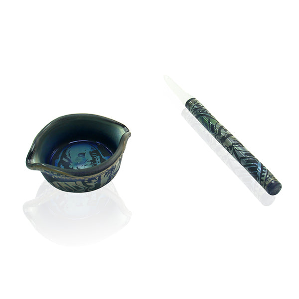 Corinne Winters Glass 100 Dollar Bill Dish and Dabber Set concentrate set