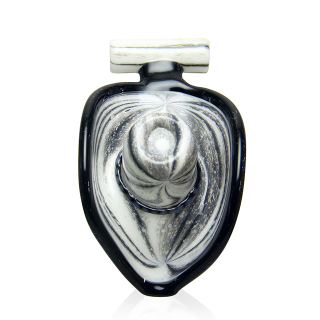 Cowboy Glass x Gemini Andy Cowboy Hat Pendant Black and White wearable accessory
