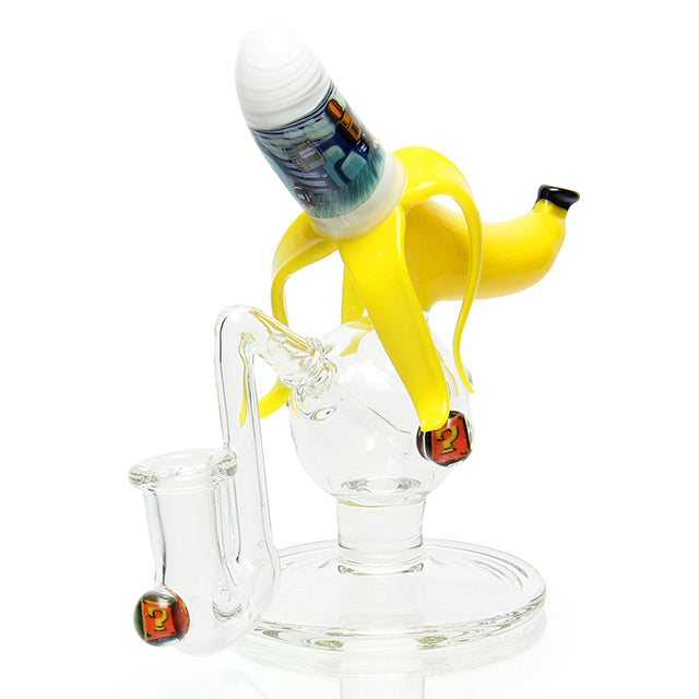 Coyle Condenser x Micro Workshop Banana Bubbler sculptural dab rig with 10mm male joint