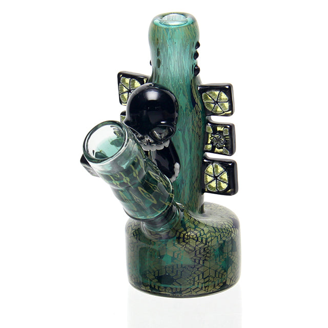 Crunkelstein x Kinda Glass Mini Tube sculptural mini bong with 10mm female joint